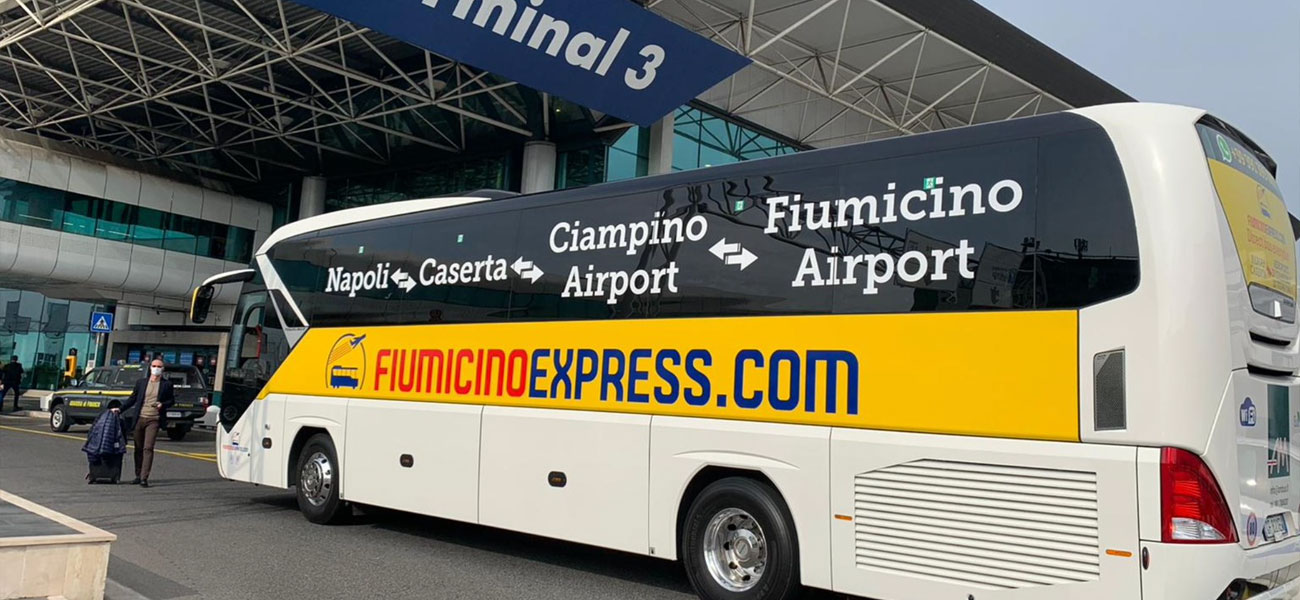 Autobus da napoli per Fiumicino e Ciampino